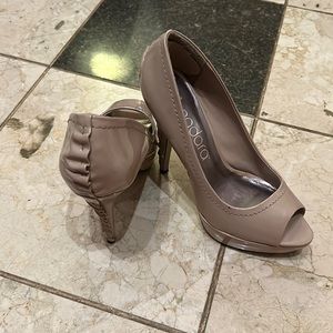 Nude High Heel Open Toe